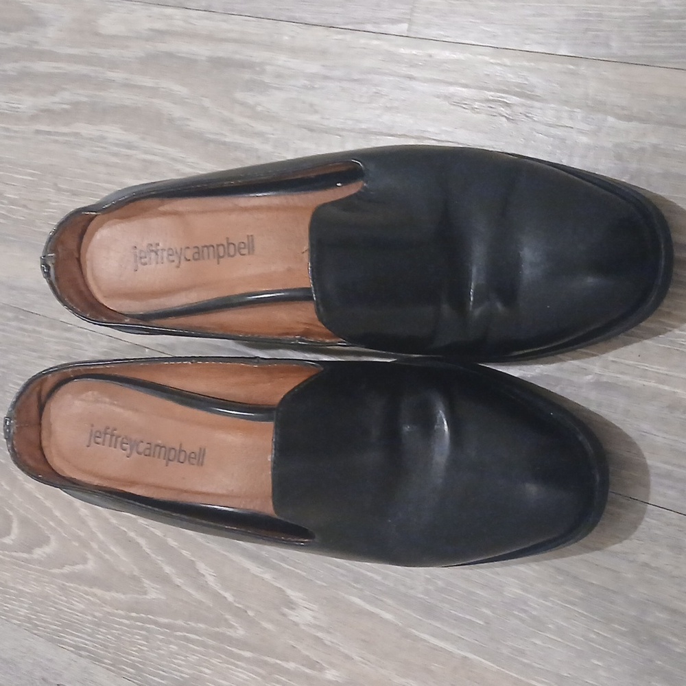 Jeffrey Campbell Patent Heeled Loafers 5.5